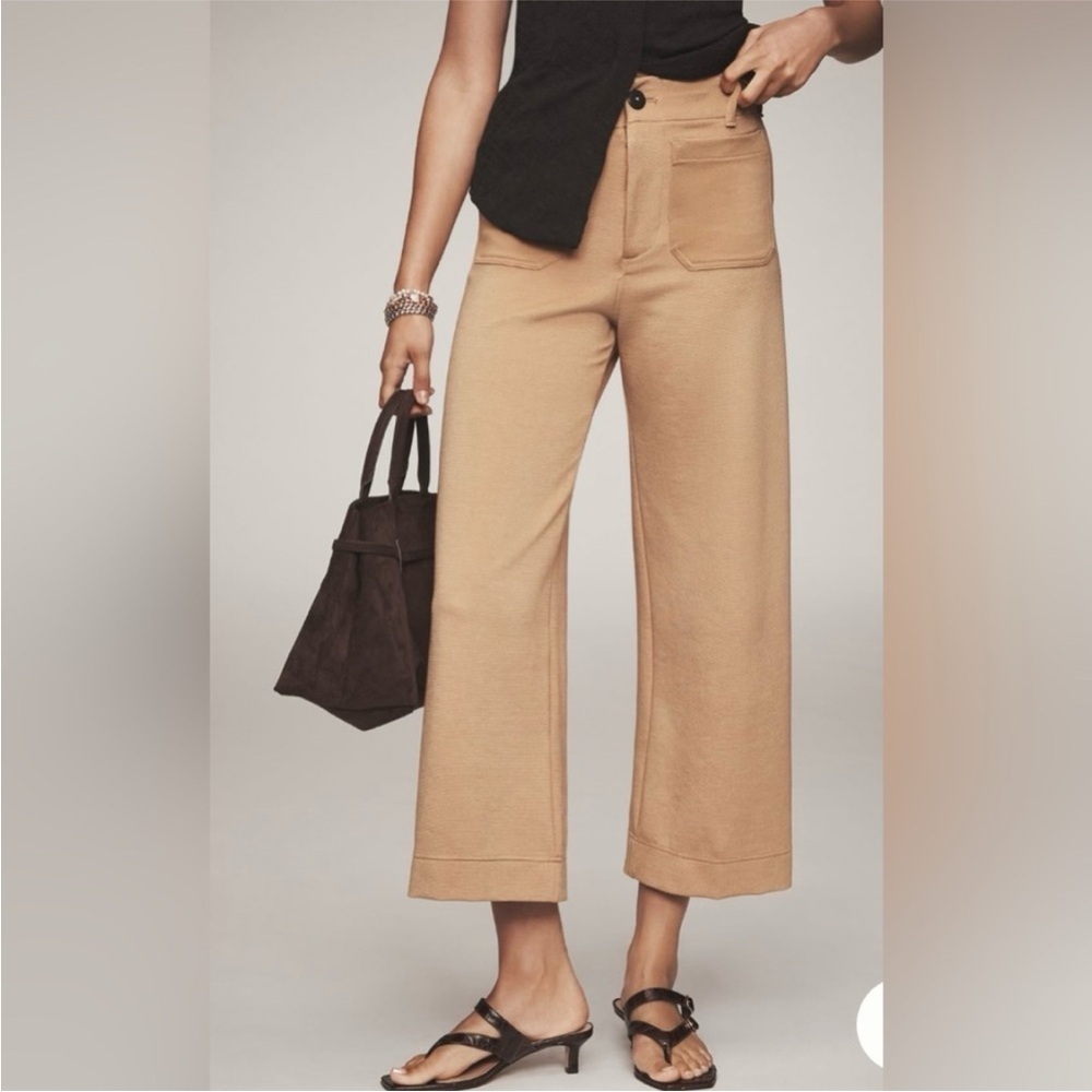 Anthropologie The Colette Knit Crop Wide-Leg Pants Size 29 NWT